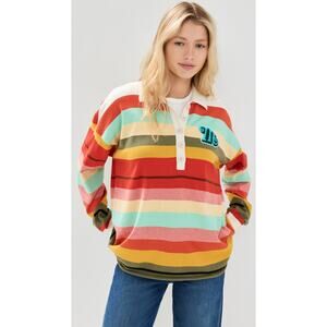 NEW NWT MOTHER Penalty Kick Stripe Sweater Top Size Medium